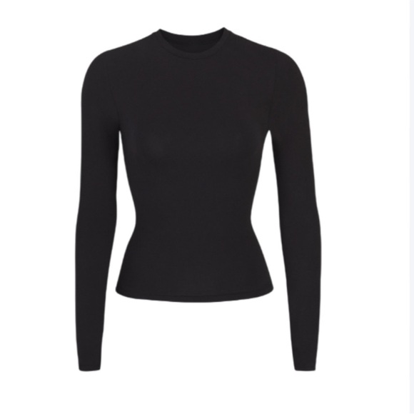 SKIMS Cotton Jersey Long Sleeve T-Shirt M - Picture 2 of 5